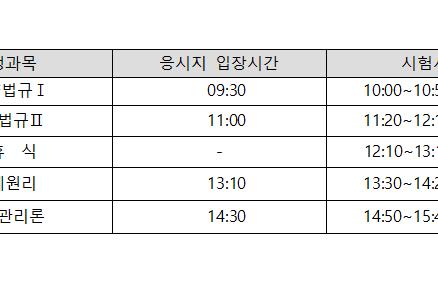 제1회 계약관리사 자격시험 시험장소 및 유의사항 안내